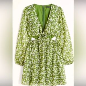 Long Sleeve Cut Out Mini Dress